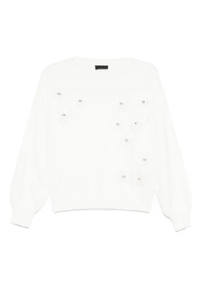 LIU JO embellished sweater - White