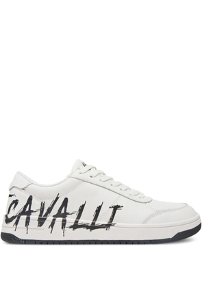 Just Cavalli logo-printed sneakers - White