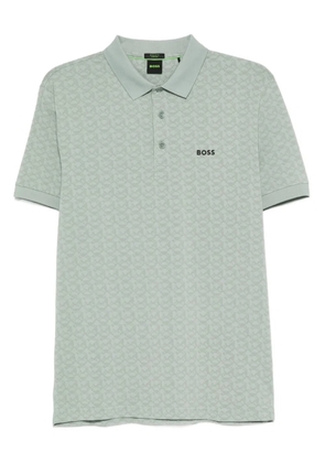 BOSS logo-print polo shirt - Green