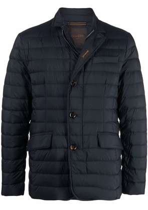 Moorer Zavyer button-up quilted jacket - Blue