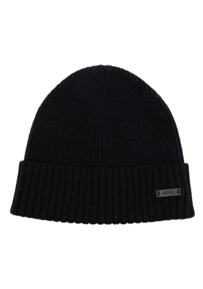 BOSS ribbed beanie - Blue