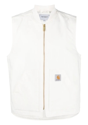 Carhartt WIP logo-patch organic cotton gilet - White