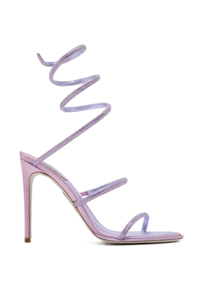 René Caovilla strass spiral sandals - Purple