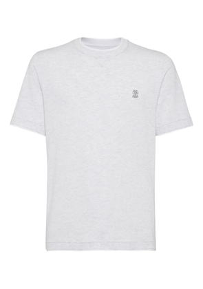 Brunello Cucinelli logo-print T-shirt - Grey