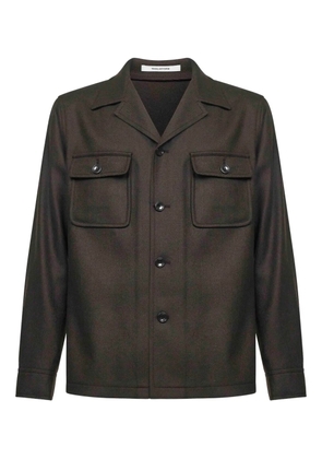Tagliatore chest-pocket shirt - Brown