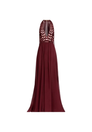 Elie Saab V-neck maxi dress - Red