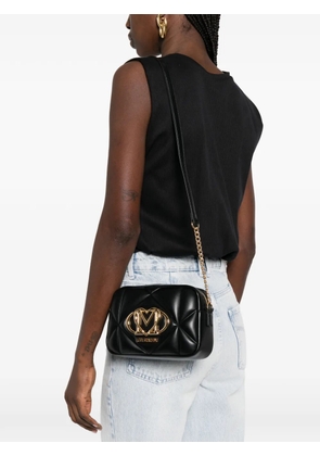Love Moschino logo-lettering shoulder bag - Black