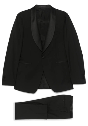 Tagliatore satin-trim suit - Black