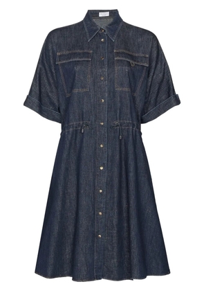 Brunello Cucinelli denim midi shirt dress - Blue