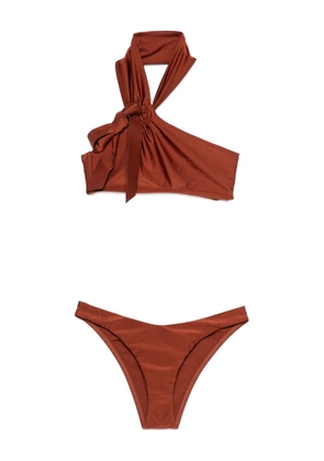 ZIMMERMANN one-shouldrer bikini - Brown