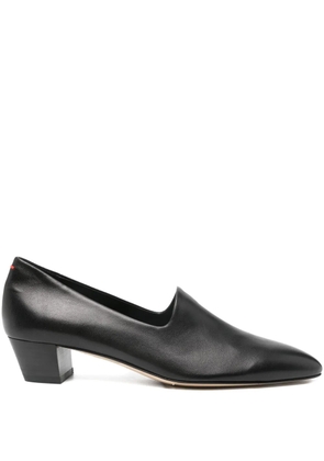 Aeyde 40mm almond-toe block-heel loafers - Black
