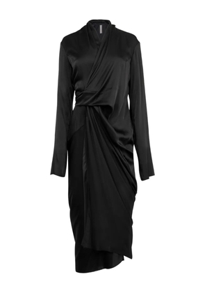 Rick Owens wrap-effect satin dress - Black