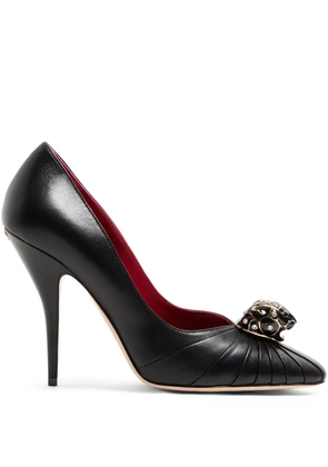 Valentino Garavani 105mm Panthea pleated pumps - Black
