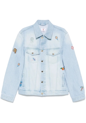 Casablanca embroidered denim jacket - Blue