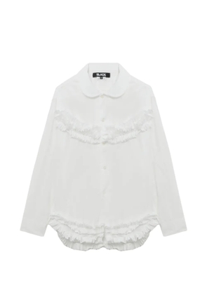 Black Comme Des Garçons ruffled collared shirt - White