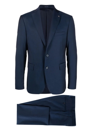 Tagliatore logo-plaque single-breasted suit - Blue