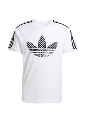 adidas three-stripe logo T-shirt - White