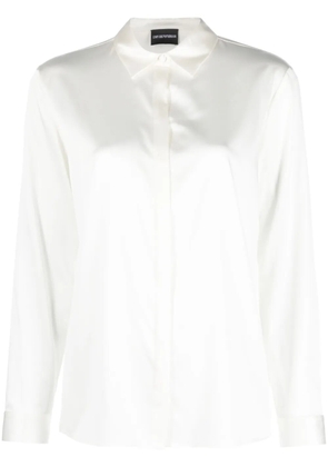 Emporio Armani satin silk shirt - White