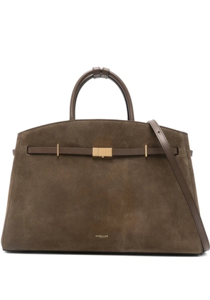DeMellier Hudson top-handle suede tote bag - Brown
