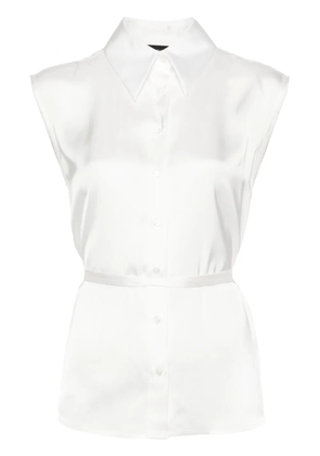 Fabiana Filippi satin sleeveless shirt - White