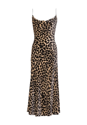 Balmain leopard-print velvet dress - Neutrals