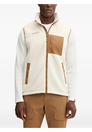 Mammut logo-embroidered fleece vest - Neutrals