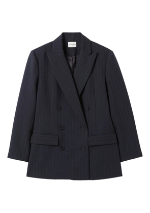 Claudie Pierlot pinstripe double-breasted blazer - Blue