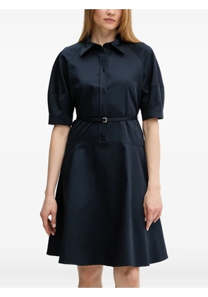 BOSS belted puff-sleeve shirt dress - Blue