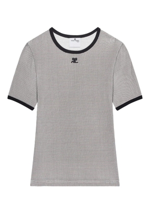 Courrèges houndstooth T-shirt - Grey