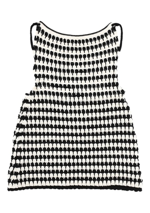 Giuseppe Di Morabito crochet check dress - Black