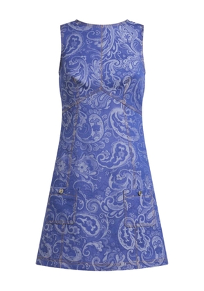 ETRO patterned-jacquard dress - Blue