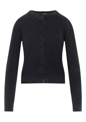 Diesel button-fastening logo-embroidered cardigan - Black