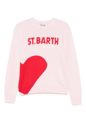 MC2 Saint Barth heart intarsia st barth sweater - Pink