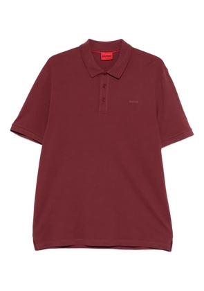 HUGO Donos logo-detail polo shirt - Red