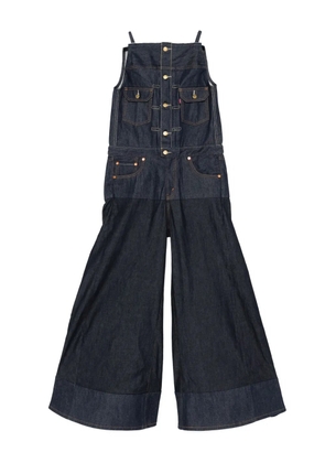 sacai denim wide-leg jumpsuit - Blue