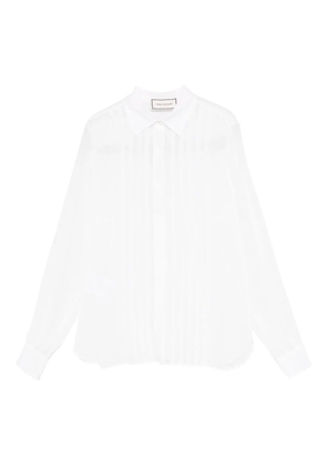 Tagliatore pleated-detail shirt - White