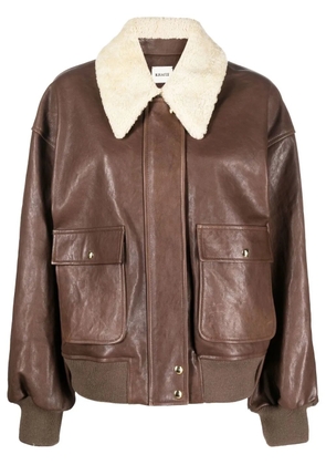 KHAITE The Shellar lambskin jacket - Brown