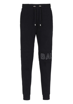 Balmain reflective-detail drawstring track pants - Black