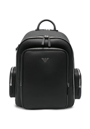Emporio Armani zipped backpack - Black