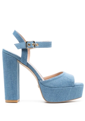 Stuart Weitzman block-heel platform sandals - Blue