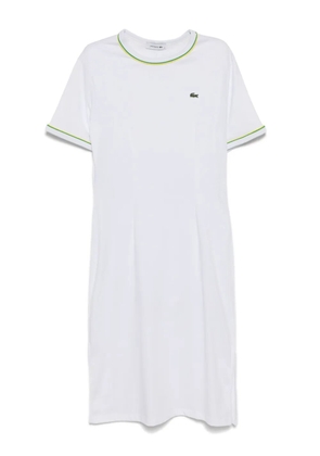 Lacoste trimmed jersey dress - White