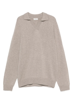 Soft Goat polo-collar sweater - Neutrals