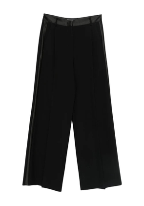 Alberto Biani satin-trim tailored trousers - Black