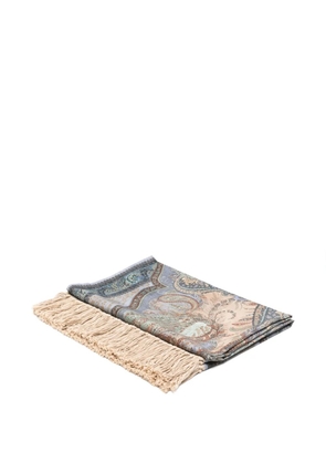 ZIMMERMANN tapestry blue multi fringed towel - Neutrals