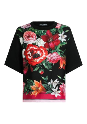 Dolce & Gabbana cotton-silk t-shirt - Black