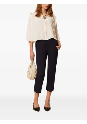 TWINSET high-waisted cigarette trousers - Blue