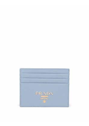 Prada logo lettering cardholder - Blue