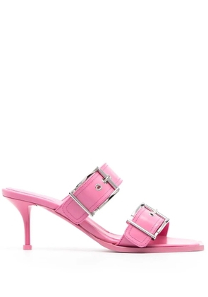Alexander McQueen 75mm buckled leather sandals - Pink