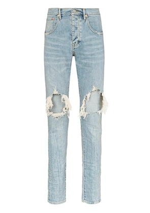 Purple Brand distressed-finish slim fit jeans - Blue