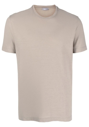 Zanone short-sleeved cotton T-shirt - Neutrals